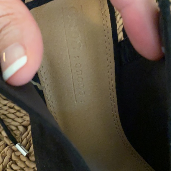 ASOS Ankle Toe Peep Toe Heels Black 6 Faux Suede - Picture 10 of 13